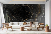 3D Black Gold Marble luxury black marble texture wall mural wallpaper for bedroom - view 5