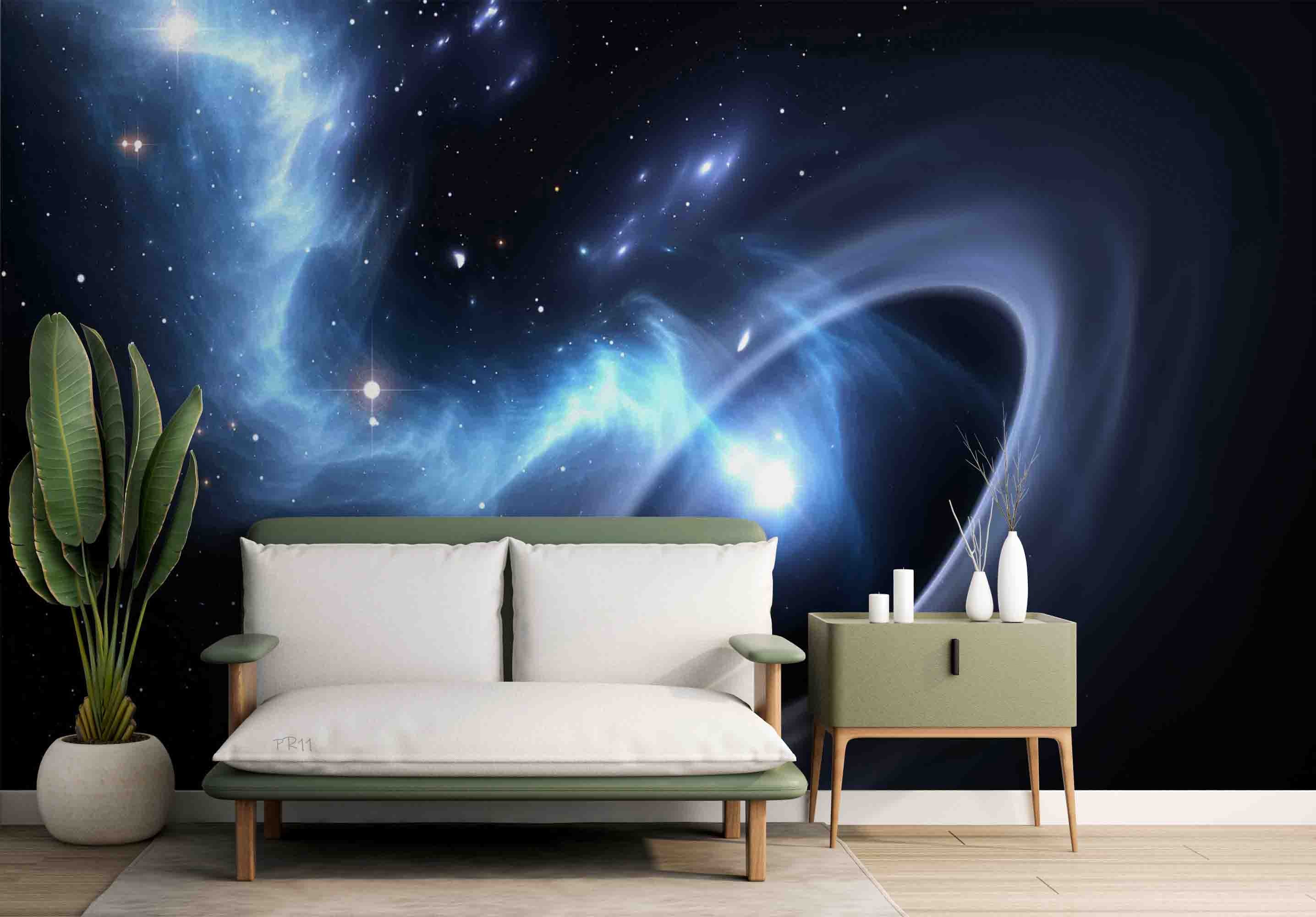 3D Space Stars Nebula Black Hole Wall Mural Wallpaper GD 4849- Jess Art Decoration
