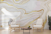 3D Abstract White Gold Marble Texture Wall Mural Wallpaper GD 4416- Jess Art Decoration