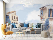 3D Hand Drawn City House Building Wallpaper Wall Mural Wall Decor Wall Art Wall Sticker Remoable Wallpaper LQH 59