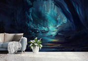 3D Abstract Blue Cave Painting Wall Mural Wallpaper GD 3192- Jess Art Decoration