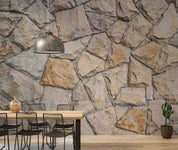 3D Vintage Brown Stone Wall Texture Wall Mural Wallpaper GD 4407- Jess Art Decoration