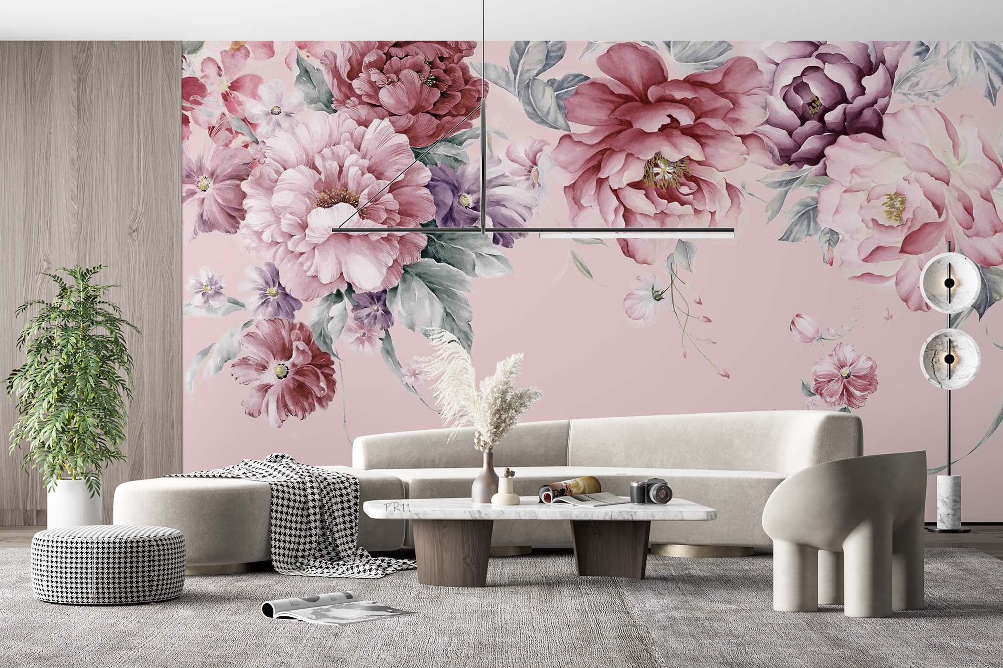 3D Beautiful Watercolor Floral Wall Mural Wallpaper GD 4836- Jess Art Decoration