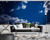 3D Night Blue Sky Cloud Stars Scenery Wall Mural Wallpaper GD 5056- Jess Art Decoration