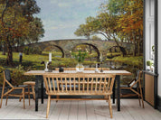 3D Oil Painting Bridge Trees Landscape Wall Mural Wallpaper GD 2981- Jess Art Decoration