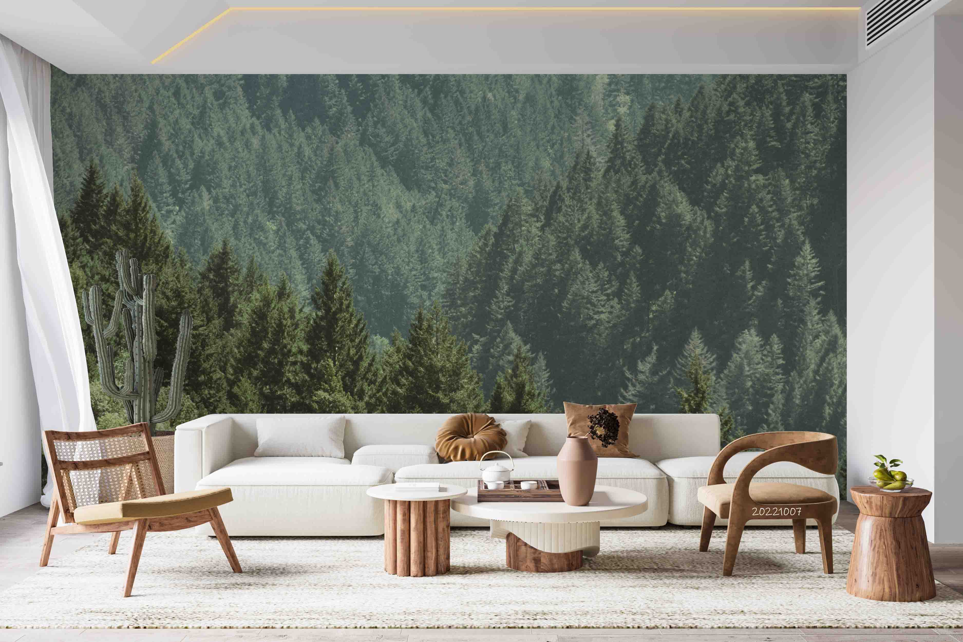 3D Beautiful Forest Pine Trees Wall Mural Wallpaper GD 3296- Jess Art Decoration
