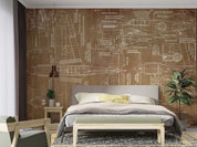 3D Aircraft Design Drawings Wall Mural Wallpaper GD 4572- Jess Art Decoration