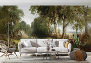 3D Oil Painting Village Flock Scenery Wall Mural Wallpaper GD 4533- Jess Art Decoration
