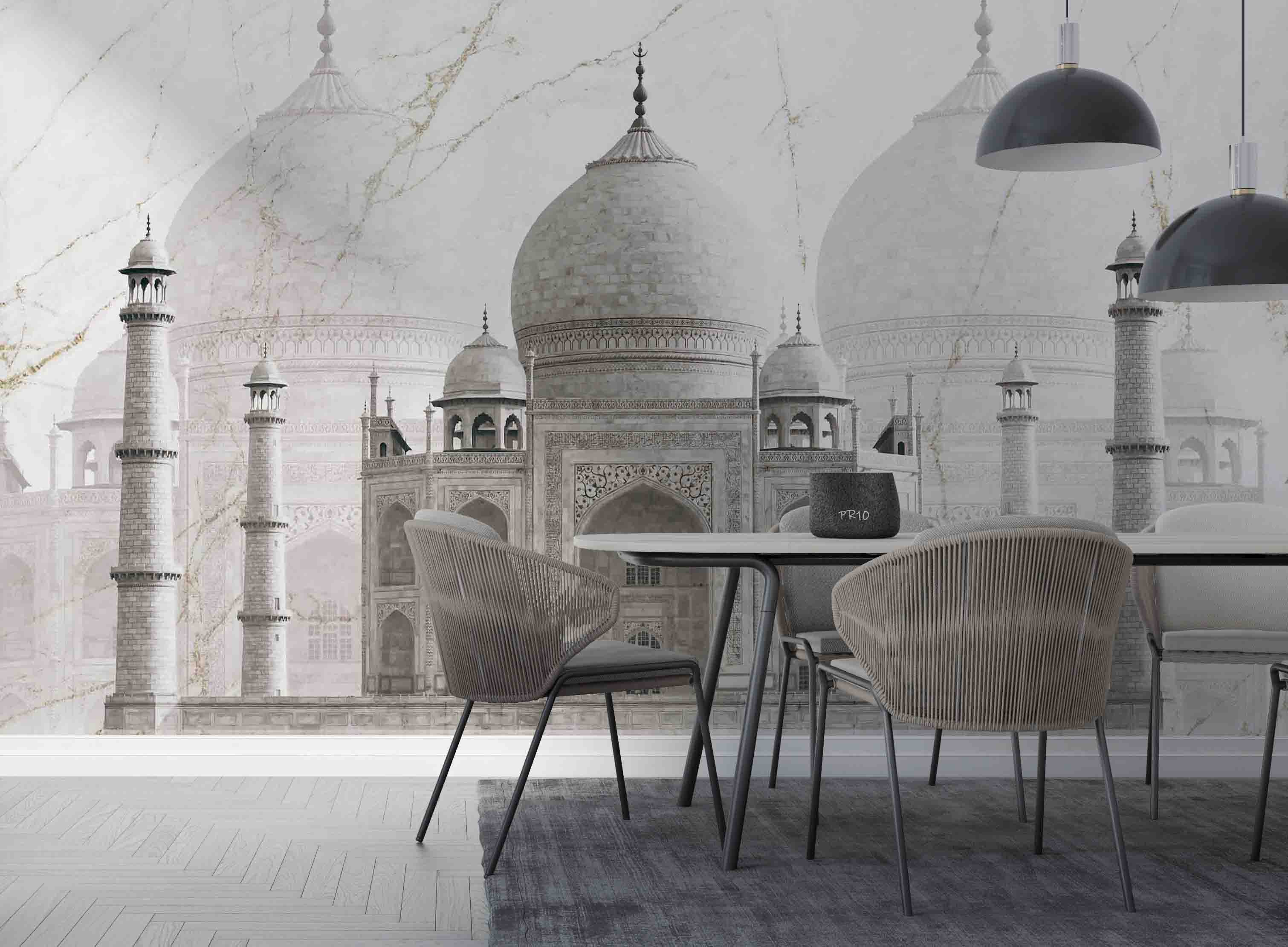 3D Taj Mahal India Agra Mausoleum Wall Mural Wallpaper GD 4786- Jess Art Decoration