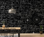 3D Blackboard Mathematics Formula Graphics Wall Mural Wallpaper GD 4604- Jess Art Decoration