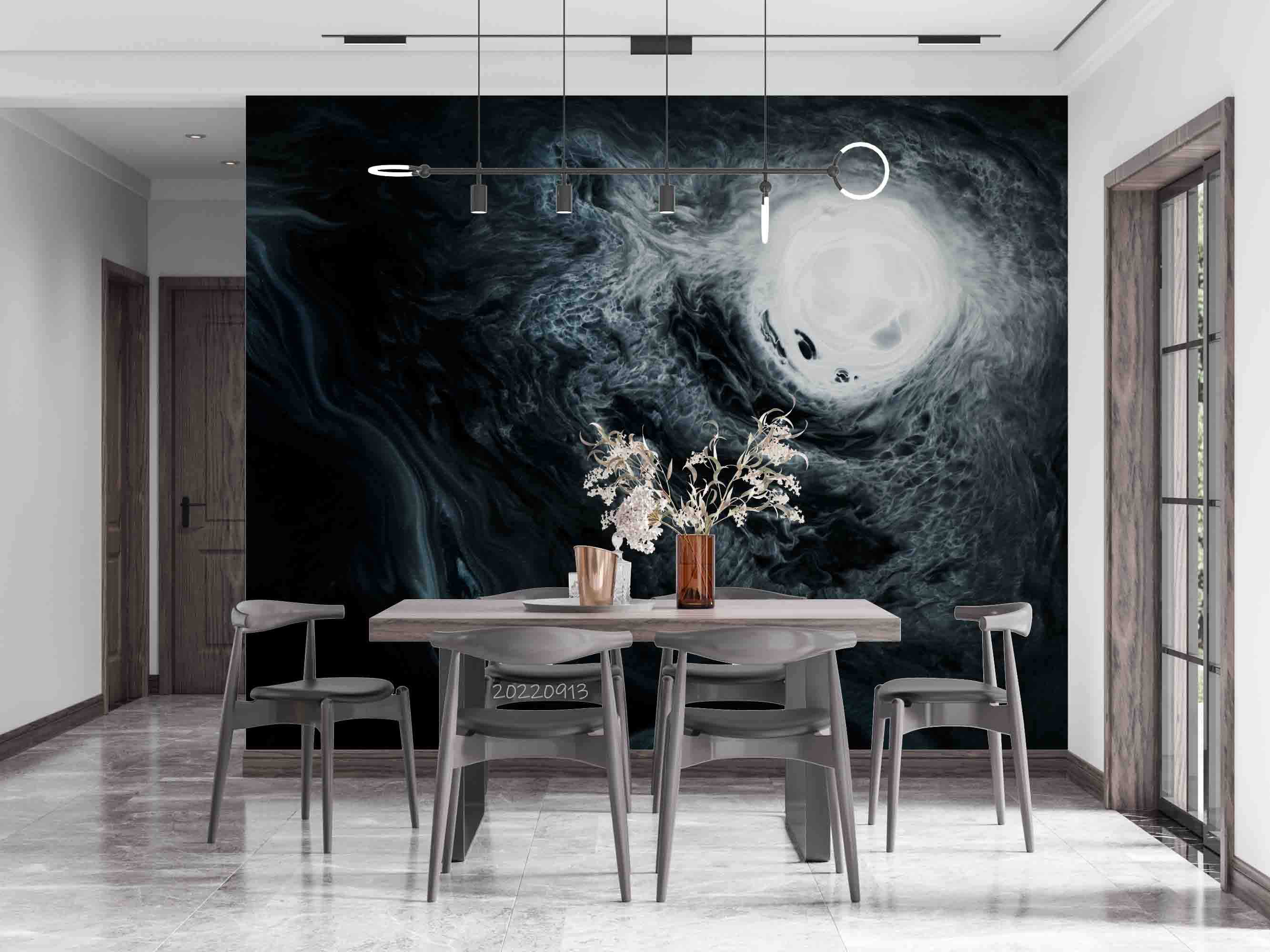 3D Abstract Blue Watercolor Pattern Background Wall Mural Wallpaper GD 3591- Jess Art Decoration