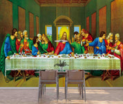 3D Religious Supper Painting classical religious oil painting wall mural wallpaper for dining room - view 5