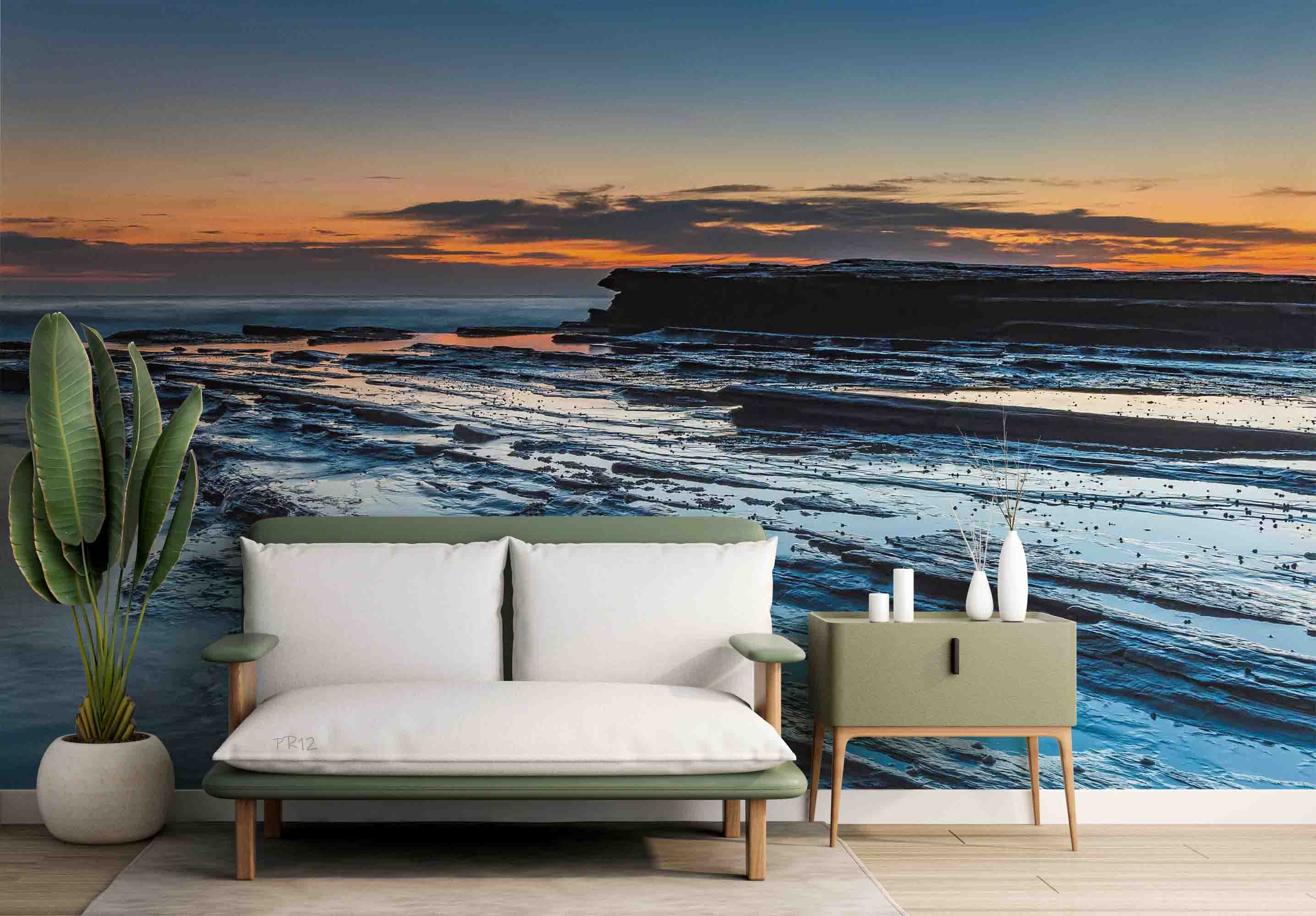 3D Beach Coast Sunset Scenery Wall Mural Wallpaper GD 4979- Jess Art Decoration