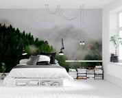 3D Beautiful Forest Mist Mountain View Wall Mural Wallpaper GD 3293- Jess Art Decoration