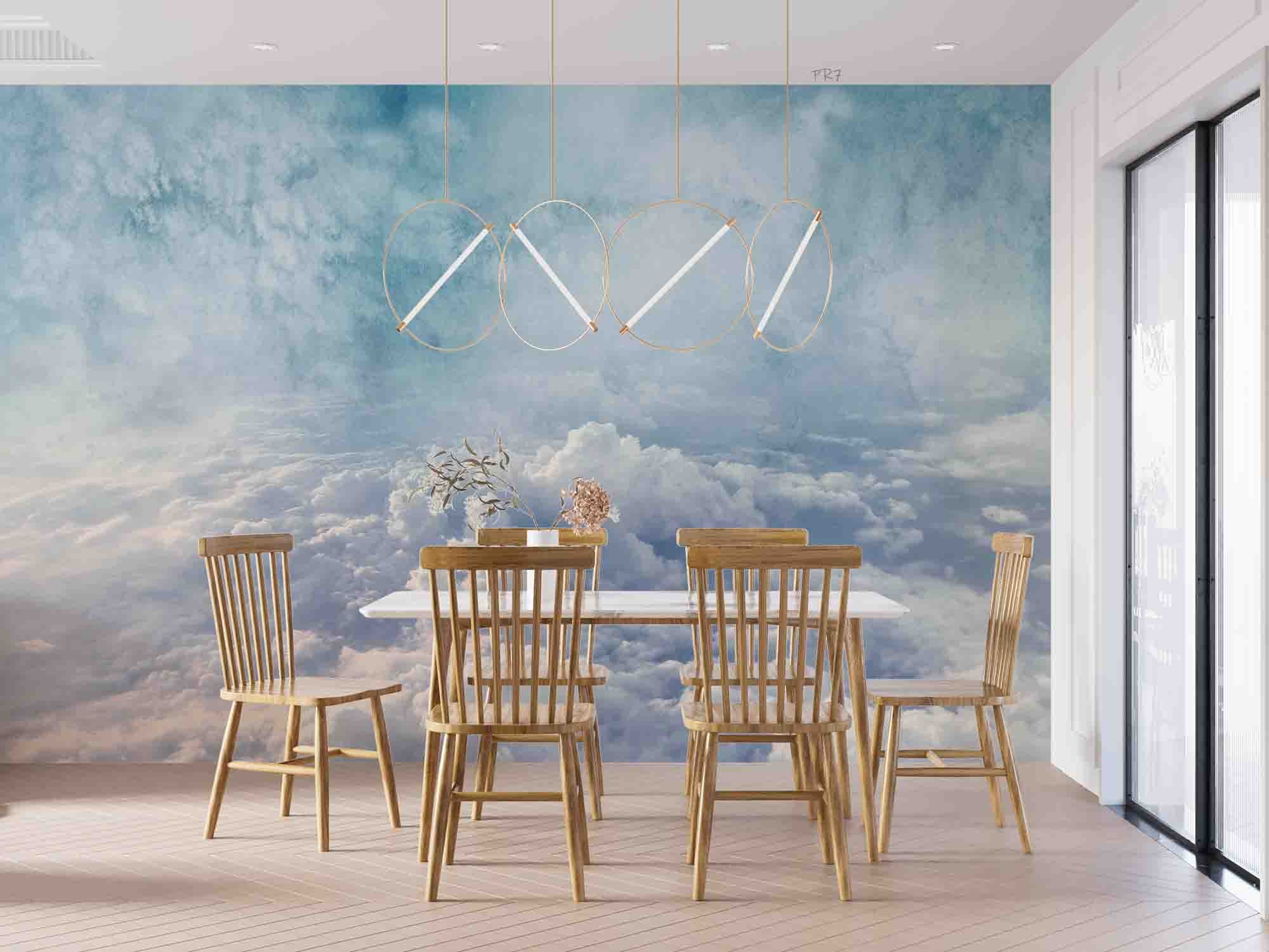3D Sky Cloud View Wall Mural Wallpaper GD 4475- Jess Art Decoration
