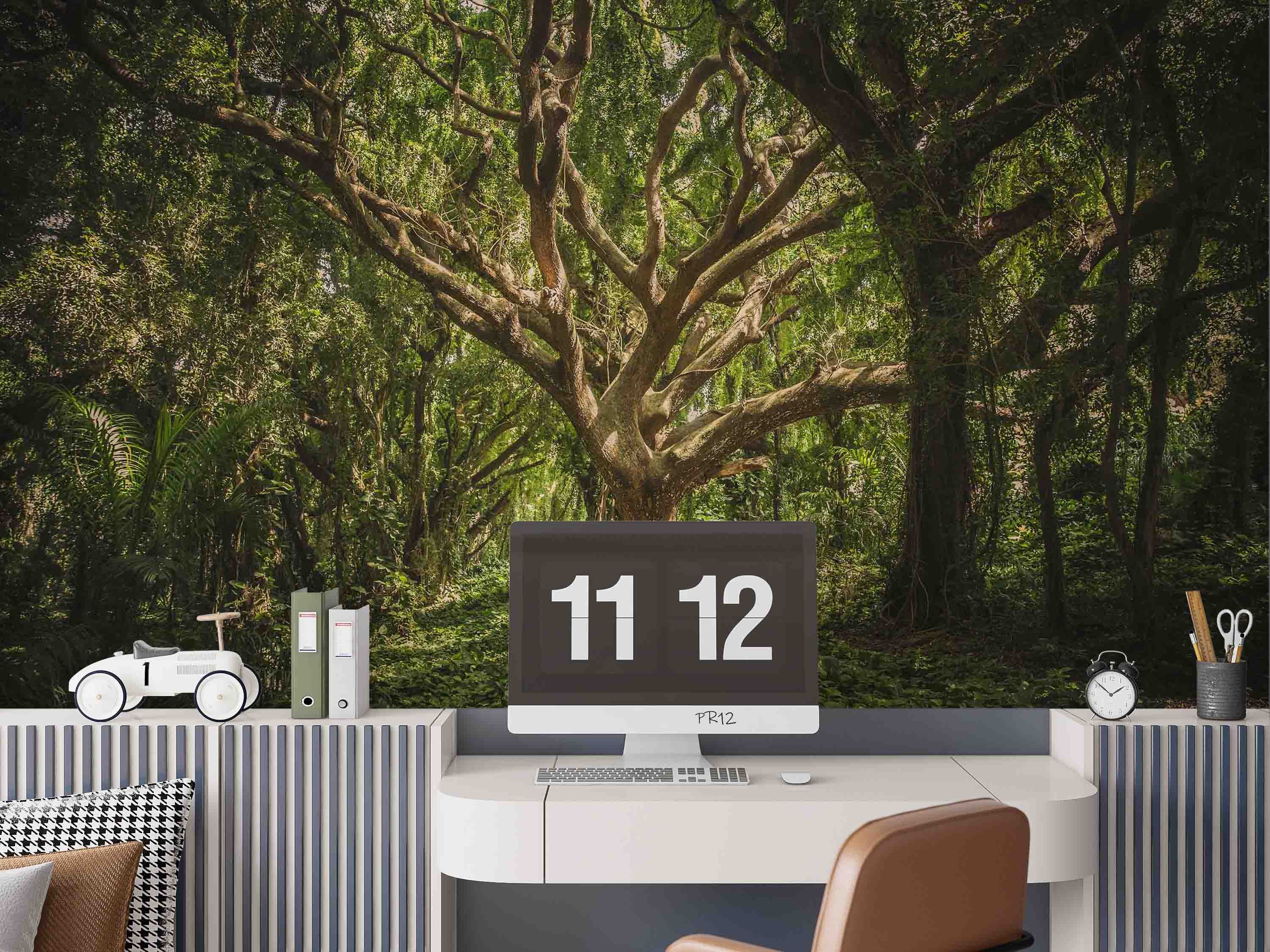 3D Summer Forest Tree Leaves Wall Mural Wallpaper GD 4935- Jess Art Decoration