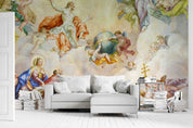 3D Saints Angels Fresco St Charles Church Wall Mural Wallpaper GD 5039- Jess Art Decoration