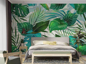 3D Watercolor Tropical Green Leaf Wall Mural Wallpaper GD 4928- Jess Art Decoration