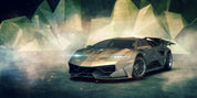 3D Brown Sports Car Wallpaper Wall Mural Wall Decor Wall Art Wall Sticker Remoable Wallpaper