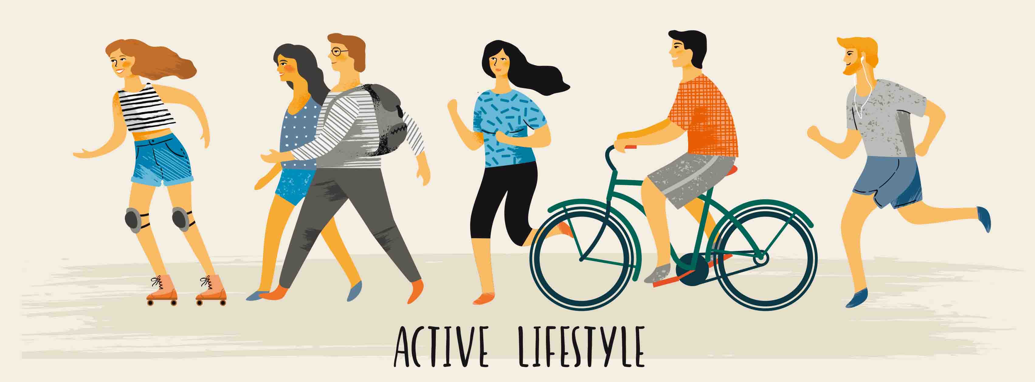 3D Cartoon Fitness Running Cycling Wall Mural Wallpaper YXL 1705