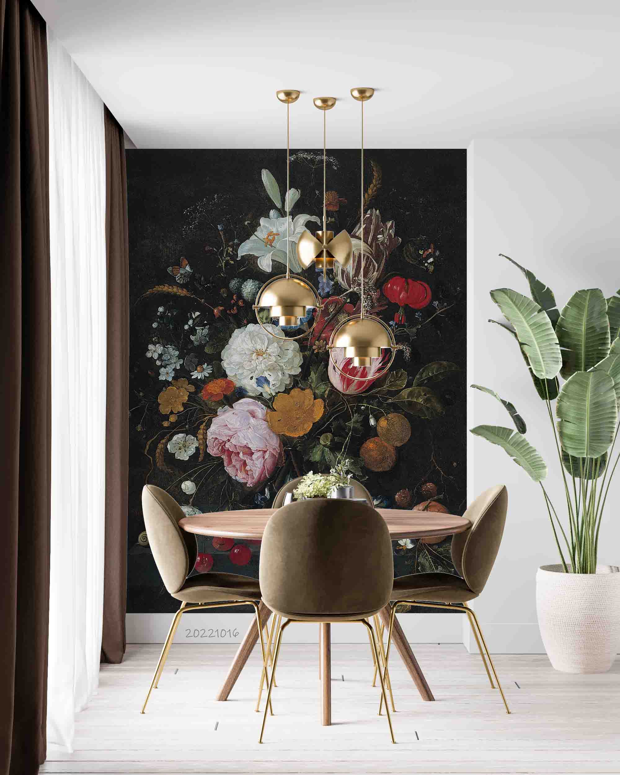 3D Oil Painting Colorful Floral Wall Mural Wallpaper GD 3001- Jess Art Decoration