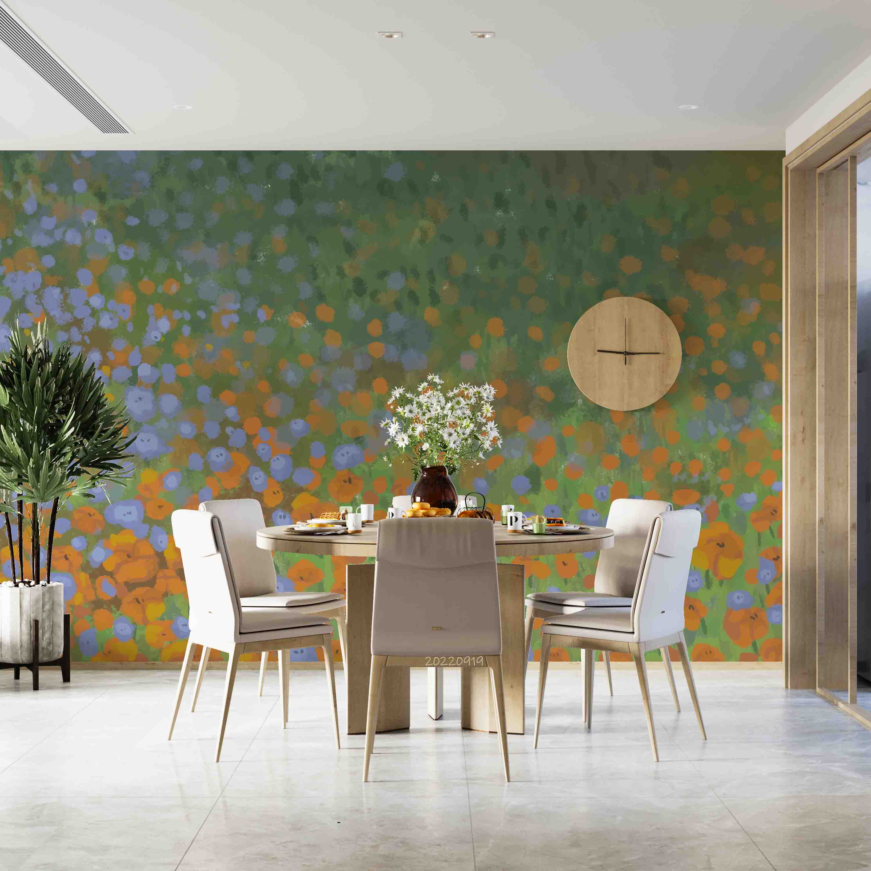 3D Blooming Poppy Field Background Wall Mural Wallpaper GD 3492- Jess Art Decoration