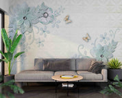 3D Jewelry Floral Butterfly Tile Background Wall Mural Wallpaper GD 4663- Jess Art Decoration