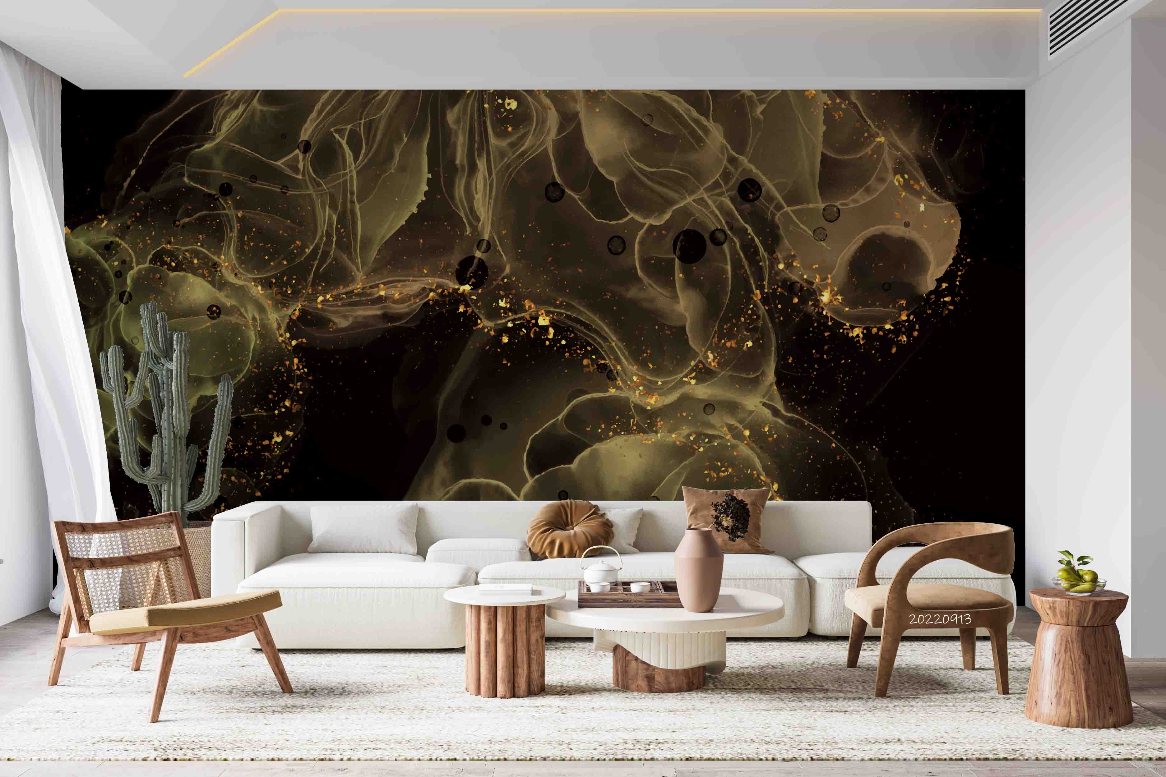 3D Gold Alcohol Ink Background Glitter Wall Mural Wallpaper GD 3553- Jess Art Decoration