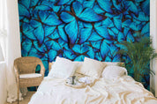 3D Beautiful Blue Butterfly Wall Mural Wallpaper GD 5033- Jess Art Decoration