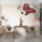 3D Butterfly Background Border Floral Wall Mural Wallpaper GD 3488- Jess Art Decoration