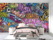 3D Abstract Art Graffiti Colorful Wall Mural Wallpaper GD 4435- Jess Art Decoration