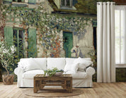 3D Oil Painting House Women Sweeping Wall Mural Wallpaper GD 2965- Jess Art Decoration