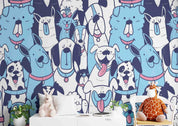 3D Dog Pattern cute dog pattern background wall mural wallpaper for kids room - view 6