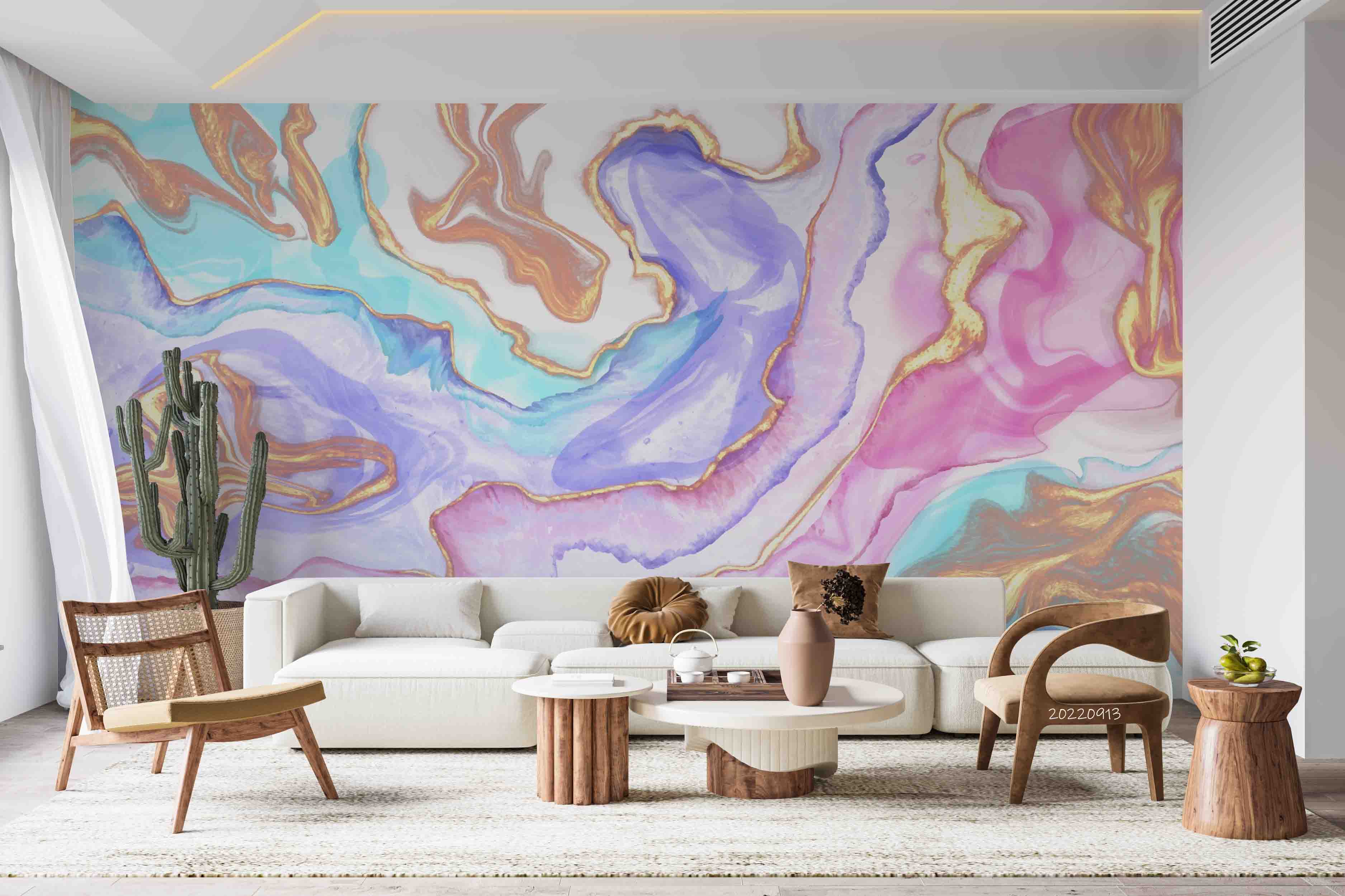 3D Watercolor Abstract Alcohol Ink Background Wall Mural Wallpaper GD 3517- Jess Art Decoration