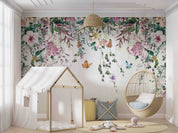 3D Watercolor Floral Leaf Butterfly Wall Mural Wallpaper GD 4867- Jess Art Decoration