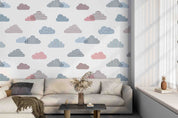 3D Stylish Pastel Color Graffiti Cloud Wall Mural Wallpaper GD 5139- Jess Art Decoration