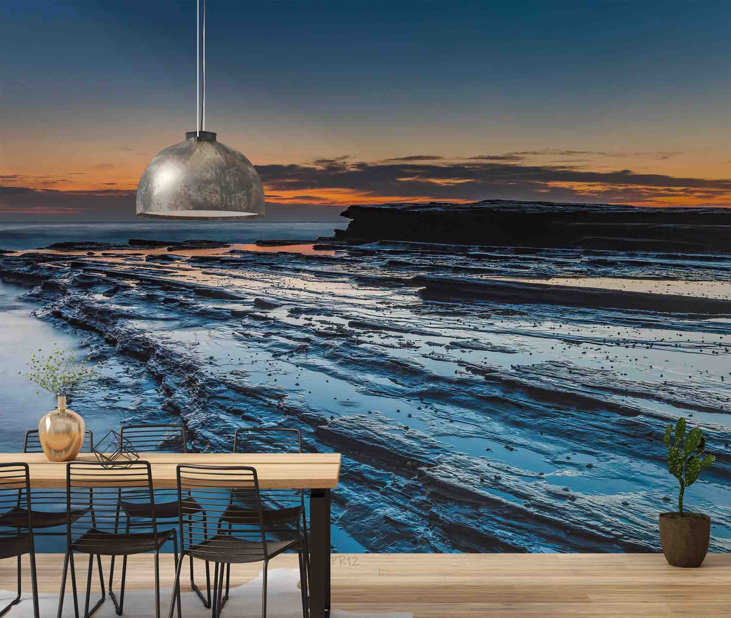 3D Beach Coast Sunset Scenery Wall Mural Wallpaper GD 4979- Jess Art Decoration