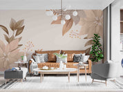 3D Hand Drawn Plant Leaves Background Wall Mural Wallpaper GD 3376- Jess Art Decoration