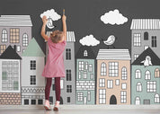 3D Cartoon City Building Kids Wall Mural Wallpaper GD 4453- Jess Art Decoration