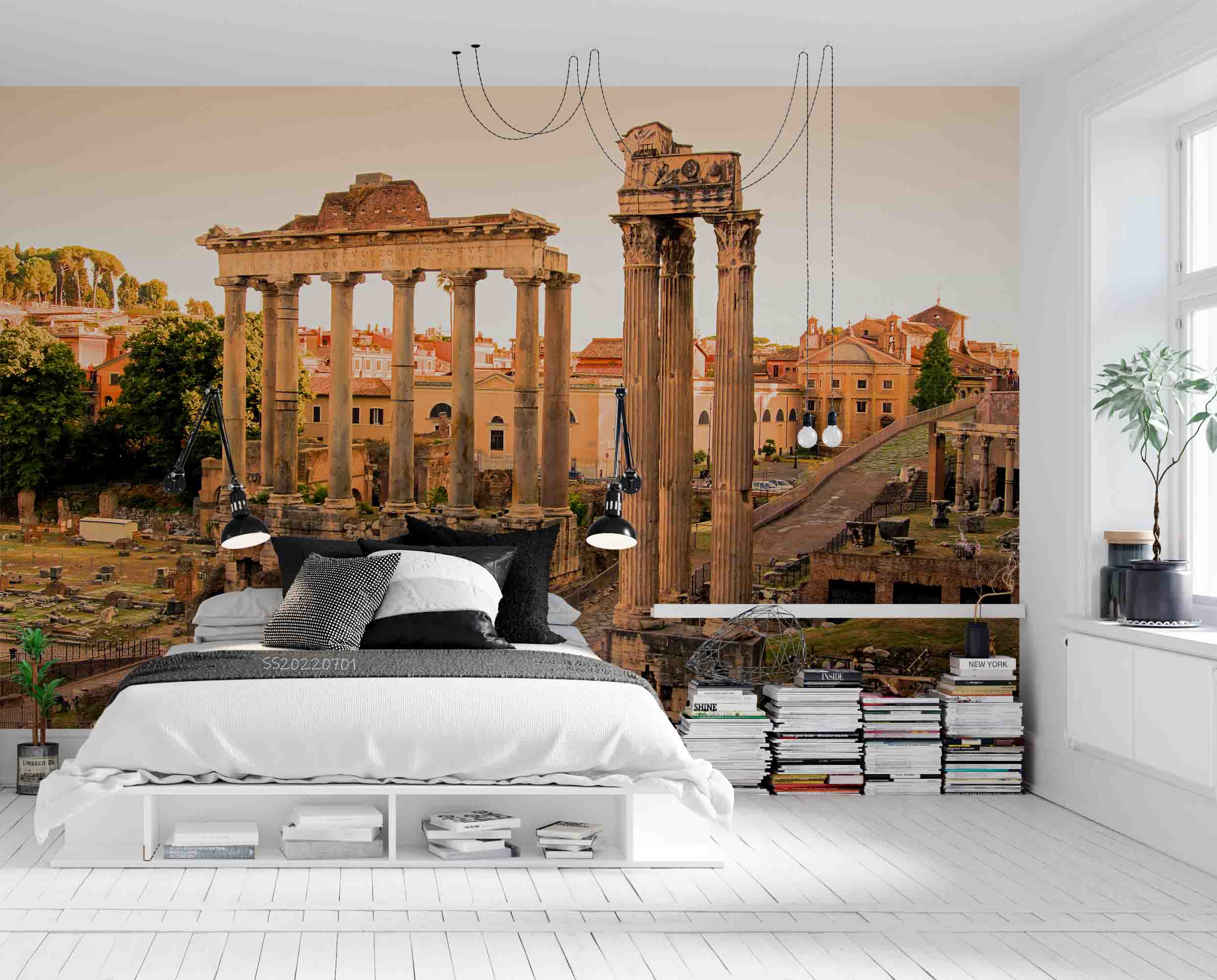 3D Roman Forum Sunset Rome Italy Wall Mural Wallpaper GD 5054- Jess Art Decoration