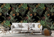 3D Vintage Tropical Palm Leaf Floral Wall Mural Wallpaper GD 5111- Jess Art Decoration