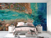 3D Abstract Ocean Mountain Wall Mural Wallpaper YXL 8- Jess Art Decoration
