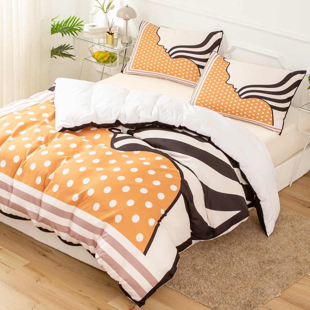 3D Abstract Figure Yellow Quilt Cover Set Bedding Set Duvet Cover Pillowcases 607- Jess Art Decoration