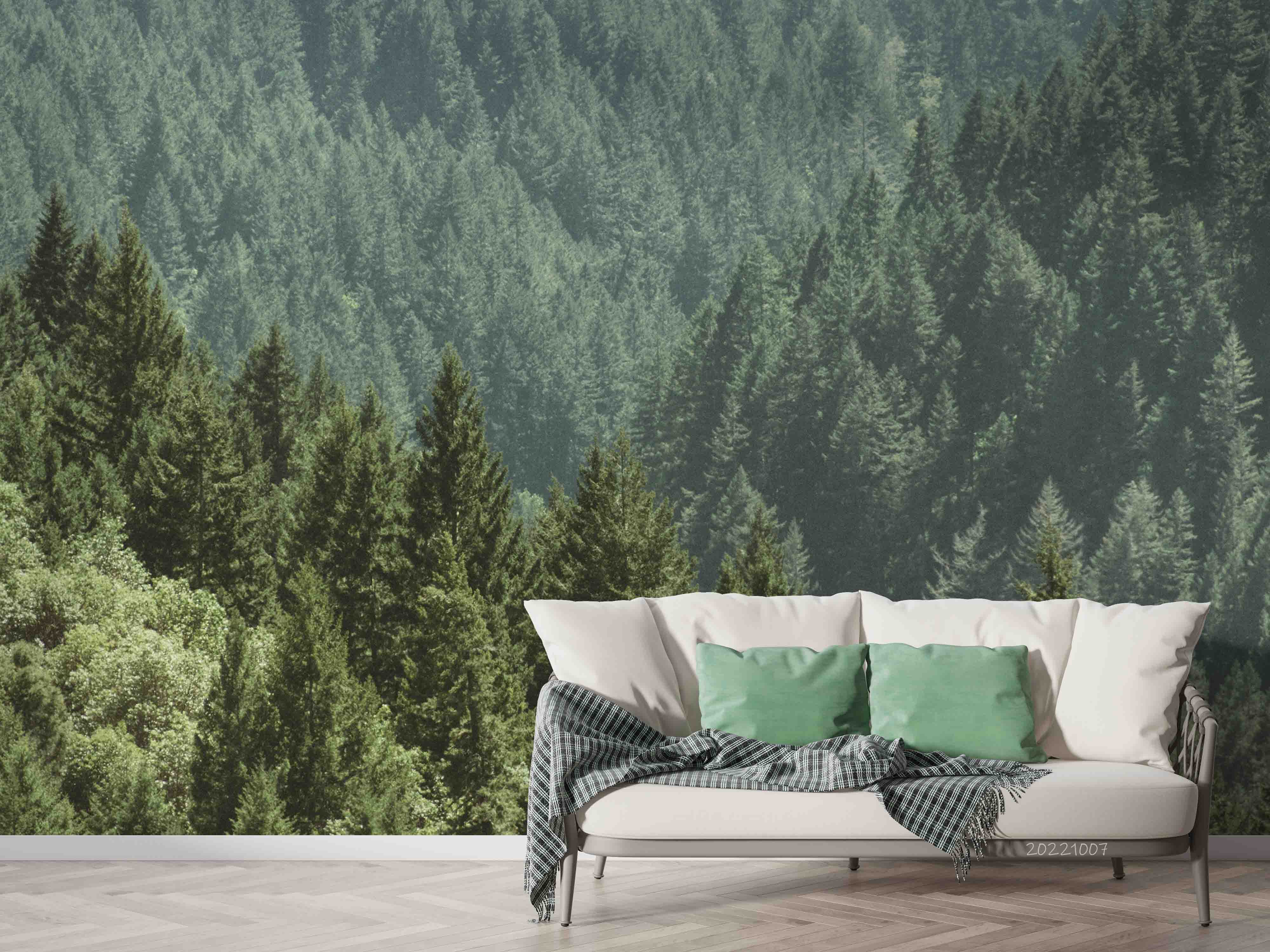3D Beautiful Forest Pine Trees Wall Mural Wallpaper GD 3296- Jess Art Decoration