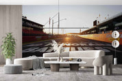 Track Starting Sunset View Sports Wallpaper sports & entertainment wall mural for games room or entertainment space