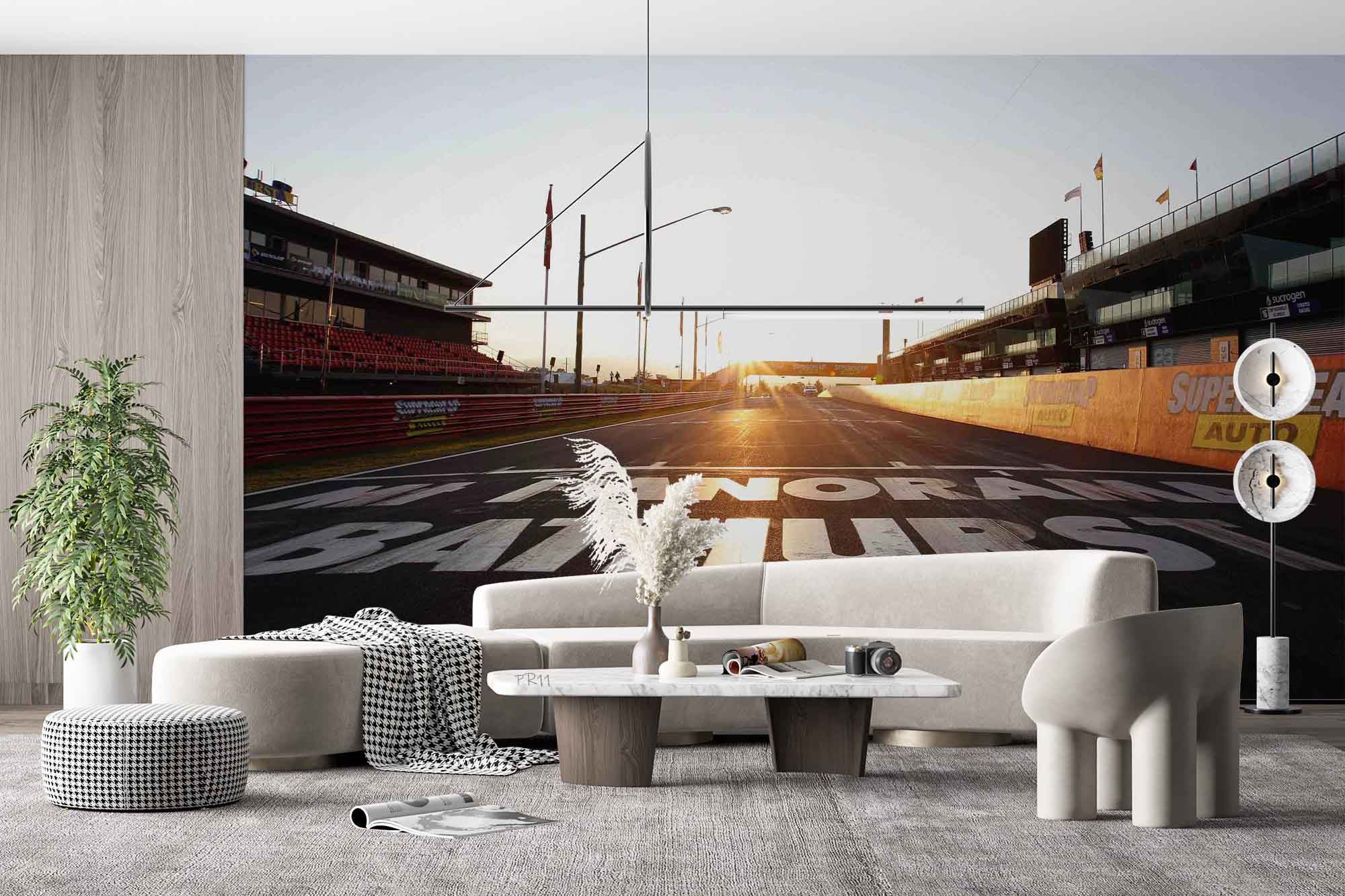 Track Starting Sunset View Sports Wallpaper sports & entertainment wall mural for games room or entertainment space