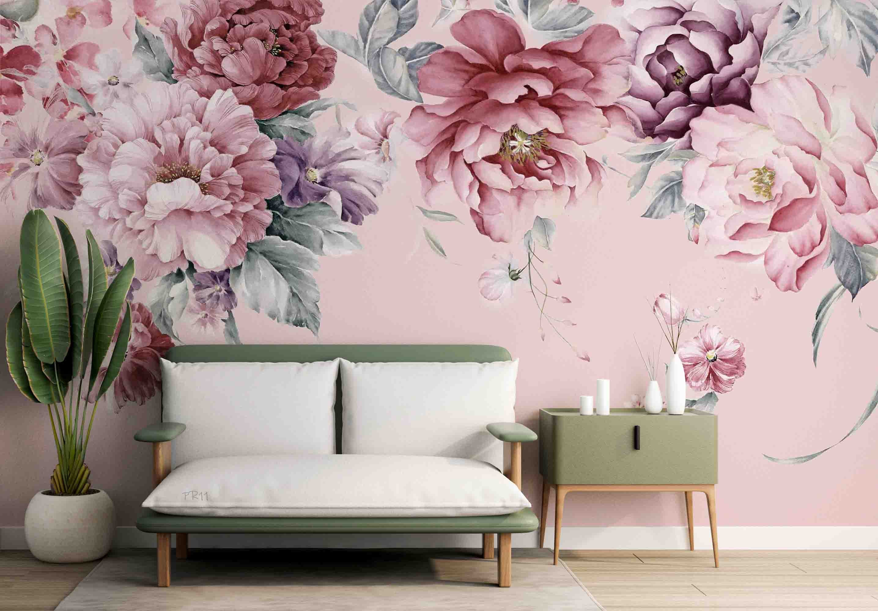 3D Beautiful Watercolor Floral Wall Mural Wallpaper GD 4836- Jess Art Decoration