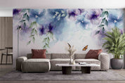 3D Watercolor Floral Leaves Butterfly Wall Mural Wallpaper GD 4531- Jess Art Decoration