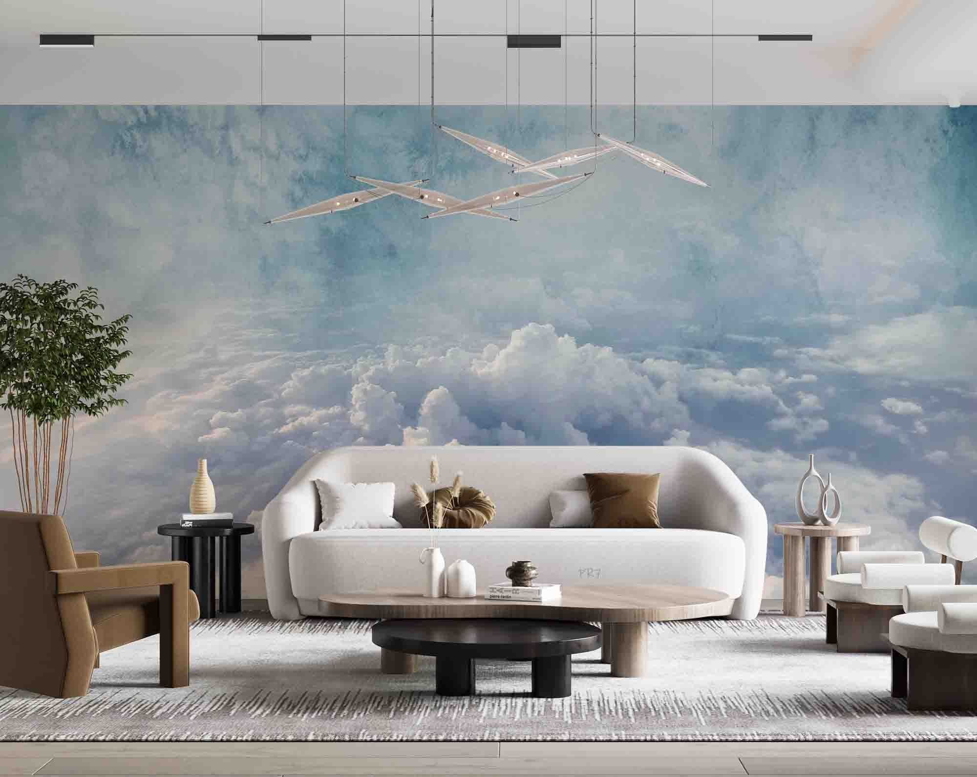 3D Sky Cloud View Wall Mural Wallpaper GD 4475- Jess Art Decoration