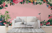 3D Vintage Mixed Chinese Floral Frame Wall Mural Wallpaper GD 3415- Jess Art Decoration